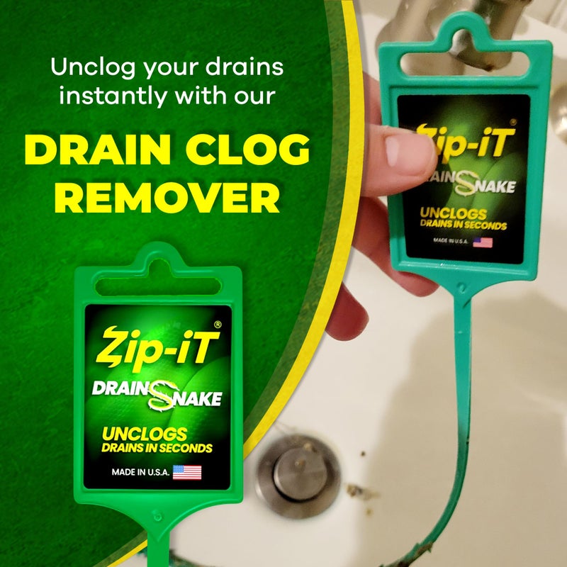 Zipit The original Zip-It Hair Clog Remover 25-inch Overall Length Drain Snake Cleaner (3-Pack), Unclog Your Sink, Shower, & Tub Drain In Seconds â€“ Non-toxic, Made in the USA - Image 2